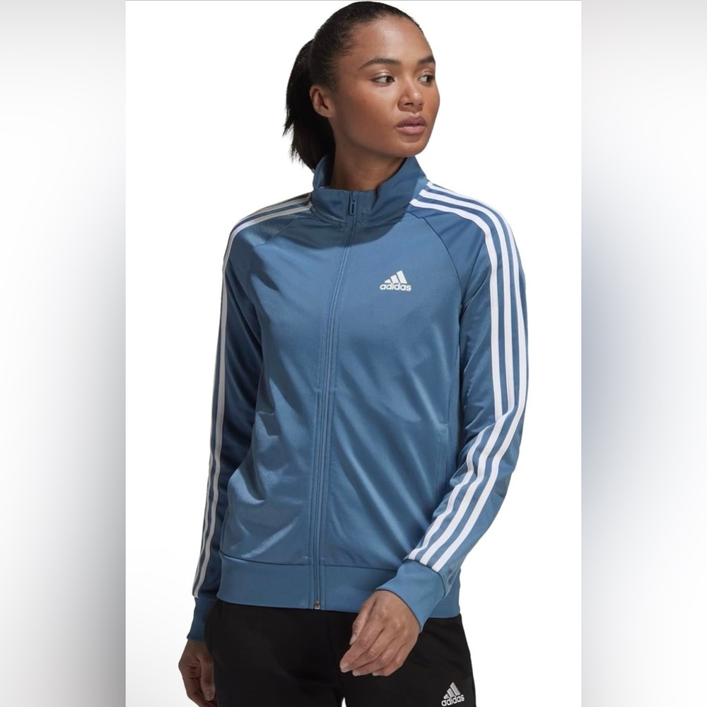 NWT adidas Women's Essentials Warm-up Slim 3-Stripes Track Top